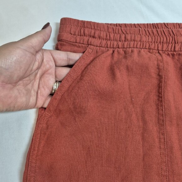 J.Crew Women's Shorts Size XXL Brown Linen Viscose Blend  (60) - Picture 3 of 10